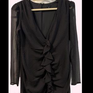 NBD Plunge Ruffle Mini Dress